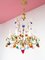 Large Italian Chandelier with Murano Glass Fruits, 1990s 1