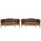 French Caned Sofas, 1940s, Set of 2 8