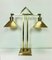 Art Deco Brass Twin Desk Lamp, 1940s, Image 19