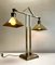 Art Deco Brass Twin Desk Lamp, 1940s 8