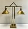 Art Deco Brass Twin Desk Lamp, 1940s 7