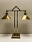 Art Deco Brass Twin Desk Lamp, 1940s, Image 14