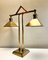 Art Deco Brass Twin Desk Lamp, 1940s, Image 3