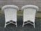 White Rattan Armchairs, 1950s, Set of 2 4