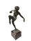 Art Deco Figurine of Dancing Woman with Cymbals by Fayral for Verrier, 1920s 2