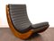 Leather and Teak Relaxer Rocking Chair by Verner Panton for Rosenthal, 1970s 1