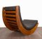 Leather and Teak Relaxer Rocking Chair by Verner Panton for Rosenthal, 1970s 2