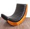 Leather and Teak Relaxer Rocking Chair by Verner Panton for Rosenthal, 1970s 3