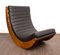 Leather and Teak Relaxer Rocking Chair by Verner Panton for Rosenthal, 1970s 9