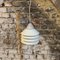 Small Pendant Light in White Lacquered Metal, 1980s 8