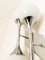 Wandlampe aus verchromtem Metall & mundgeblasenem Metall, Italien, 1970er 9