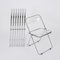 Italian Clear Acrylic Chrome Frame Plia Chairs by Giancarlo Piretti for Castelli, 1990s, Set of 8 14