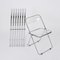 Italian Clear Acrylic Chrome Frame Plia Chairs by Giancarlo Piretti for Castelli, 1990s, Set of 8, Image 14