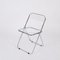 Italian Clear Acrylic Chrome Frame Plia Chairs by Giancarlo Piretti for Castelli, 1990s, Set of 8 1