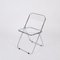 Italian Clear Acrylic Chrome Frame Plia Chairs by Giancarlo Piretti for Castelli, 1990s, Set of 8, Image 1