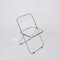 Italian Clear Acrylic Chrome Frame Plia Chairs by Giancarlo Piretti for Castelli, 1990s, Set of 8 13