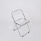 Italian Clear Acrylic Chrome Frame Plia Chairs by Giancarlo Piretti for Castelli, 1990s, Set of 8, Image 13