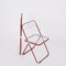 Red and Clear Acrylic Glass Plia Folding Chairs by Piretti for Castelli, Italy, 1970s, Set of 4 5