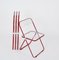 Red and Clear Acrylic Glass Plia Folding Chairs by Piretti for Castelli, Italy, 1970s, Set of 4 8