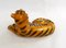 Small Vintage Tiger Sculpture in Polychrome Plaster, 1970s 9