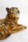 Small Vintage Tiger Sculpture in Polychrome Plaster, 1970s 3