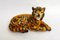 Escultura de tigre vintage pequeña de yeso policromado, años 70, Imagen 11