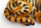 Petite Sculpture Tigre Vintage en Plâtre Polychrome, 1970s 6