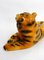 Petite Sculpture Tigre Vintage en Plâtre Polychrome, 1970s 1