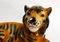Small Vintage Tiger Sculpture in Polychrome Plaster, 1970s 7