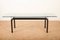 LC 6 Table in Matt Black Lacquered Steel Frame, Ribbed Glass Top, Image 1