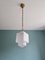 Art Deco Ceiling Lamp in Transparent Satin Glass, 1930s, Image 1