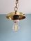 Lámpara de techo Art Déco de vidrio satinado transparente, años 30, Imagen 14