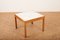Side Table in Wood & White Marble Top, Image 1