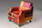 Italienischer Sessel aus Mehrfarbiger Seide, 1960er 1