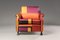 Fauteuil en Soie Multicolore, Italie, 1960s 4