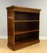 Bradley Burr Yew Wood Low Open Bookcase with Adjustable Shelves 1