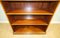 Bradley Burr Yew Wood Low Open Bookcase with Adjustable Shelves 5