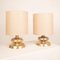 Lampes de Bureau Gold Edition 24K C-363, Italie, 1970s, Set de 2 1