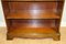 Vintage Yew Wood Open Dwarf Library Bookcase with Drawers 7