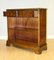 Vintage Yew Wood Open Dwarf Library Bookcase with Drawers 5