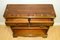 Vintage Yew Wood Open Dwarf Library Bookcase with Drawers 6
