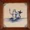 Barocke Fliesen, 17. Jh. Gerahmte Meerjungfrauen Sea Creatures Monsters Fliesen in Blau und Weiß von Royal Delft, 4 6