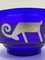Blue Glass Bowl with Animal Motifs in Silver by Marco Susani & Elisabeth Vidal for Sottsass Associati, Italy, 1990s, Image 11