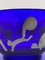 Blaue Glasschale mit Tiermotiven in Silber von Marco Susani & Elisabeth Vidal für Sottsass Associati, Italien, 1990er 13