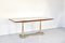 Italian Dining Table in Teak, Brass and Marble, 1960s, Image 3