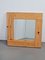 Vintage Scandinavian Square Pine Wood Mirror, 1970s, Image 5