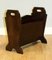 Charming School Oak Magazine Rack with Double Compartment, Image 2