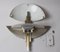 Art Deco Bicolor Wall Lamp in Brass and Chrome, 1980s 4