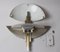 Art Deco Bicolor Wall Lamp in Brass and Chrome, 1980s, Image 4