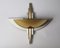 Art Deco Bicolor Wall Lamp in Brass and Chrome, 1980s, Image 10